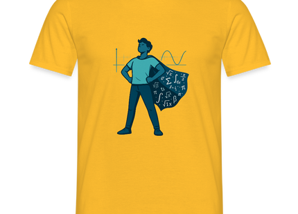 Mathe ist mein Superhelden-Modus - Männer T-Shirt - Gelb