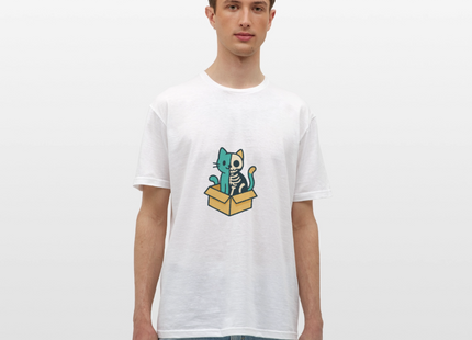 Schrödinger's Katze - Männer T-Shirt - Weiß