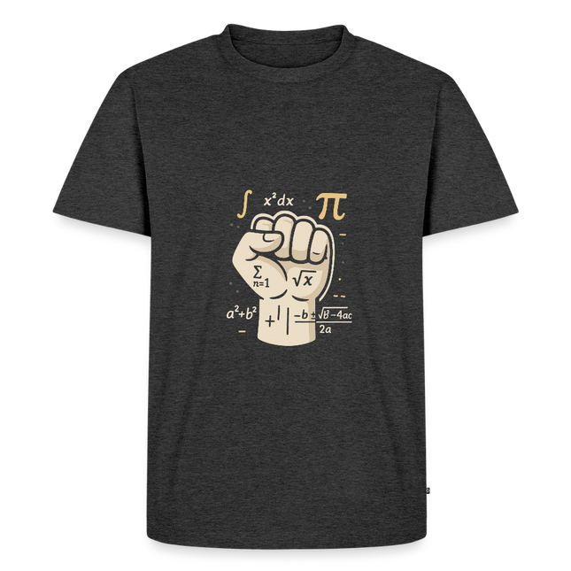 Mathe statt Faust - Männer T-Shirt - Anthrazit meliert