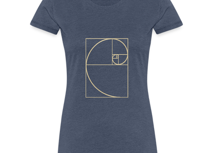 Golden Ratio / Goldener Schnitt - Frauen Premium T-Shirt - Blau meliert