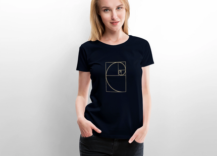 Golden Ratio / Goldener Schnitt - Frauen T-Shirt - Navy