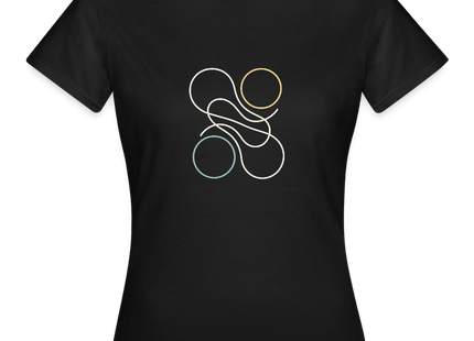 Quanten Verschränkung – Die geheimnisvolle Verschränkung stilvoll getragen - Frauen T-Shirt - Schwarz