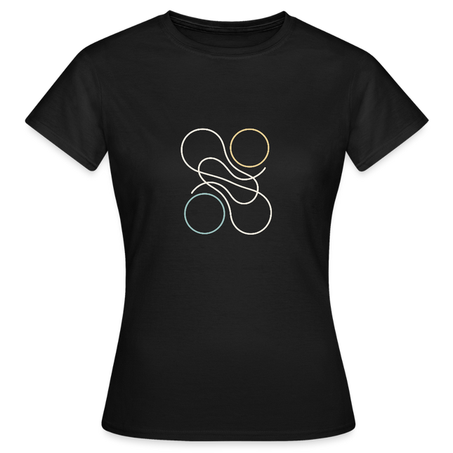 Quanten Verschränkung – Die geheimnisvolle Verschränkung stilvoll getragen - Frauen T-Shirt - Schwarz