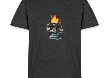 Too lit to quit – Der coolste Bunsenbrenner im Labor - Männer T-Shirt - Anthrazit meliert