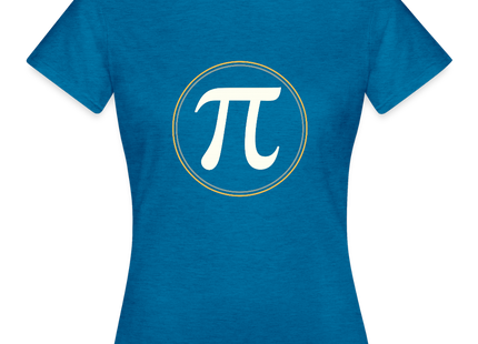 π in Circle – Die Eleganz der Konstanten - Frauen T-Shirt - Antikblaues Saphir meliert