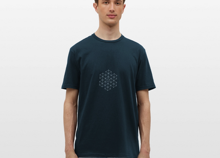 Crystalline Lattice – Struktur in vollendeter Ruhe - Männer T-Shirt - Navy