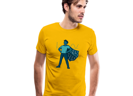 Mathe ist mein Superhelden-Modus - Männer Premium T-Shirt - Sonnengelb