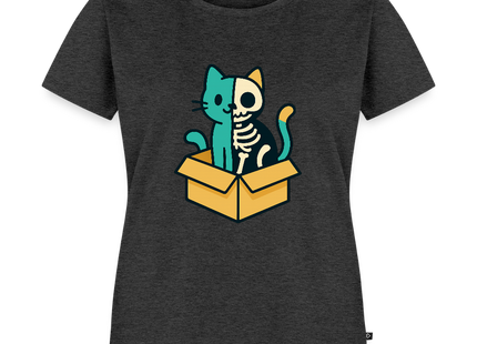 Schrödinger’s Katze - Frauen T-Shirt - Anthrazit meliert