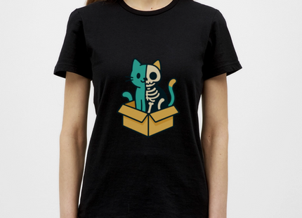 Schrödinger’s Katze - Frauen T-Shirt - Schwarz
