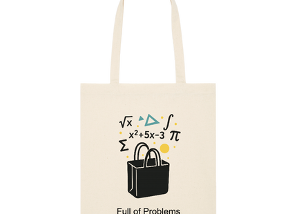 Full of Problems – Die Tasche für alle Mathehelden - Stanley/Stella Bio-Stoffbeutel - Weißgrau