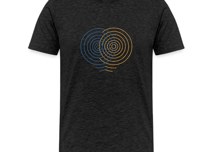Concentric Interference – Wellen im Gleichklang - Männer Premium T-Shirt - Anthrazit