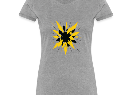 Radioactive Fragmentation – Ordnung im Zerfall - Frauen Premium T-Shirt - Grau meliert