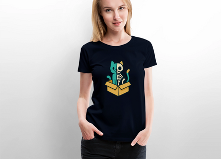 Schrödinger’s Katze - Frauen T-Shirt - Navy