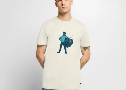 Mathe ist mein Superhelden-Modus - Männer T-Shirt - Naturweiß