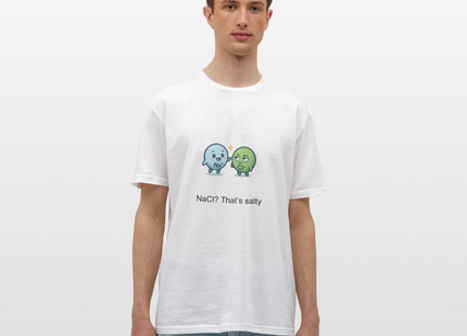 NaCl? That’s salty – Chemie mit Geschmack - Männer T-Shirt - Weiß