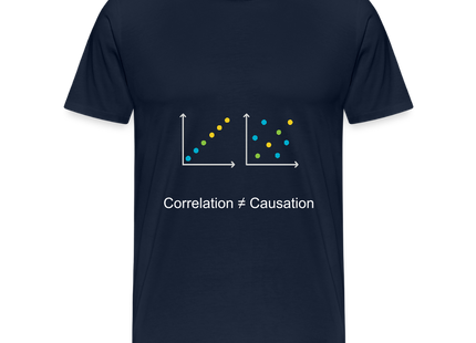 Correlation ≠ Causation - Männer Premium T-Shirt - Navy