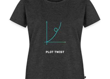 Plot Twist - Frauen T-Shirt - Anthrazit meliert