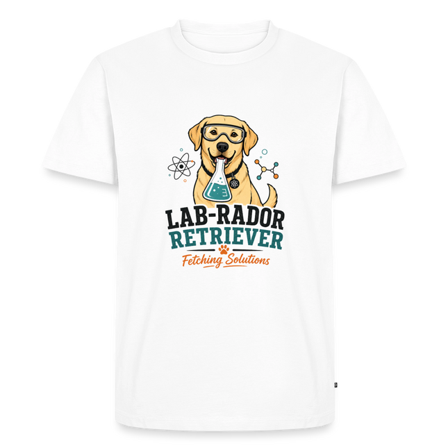 Lab-Rador Retriever T-Shirt für Männer – Lustiges Labrador & Chemie Shirt - Weiß
