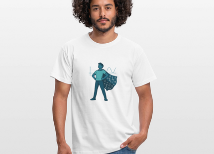 Mathe ist mein Superhelden-Modus - Männer T-Shirt - Weiß