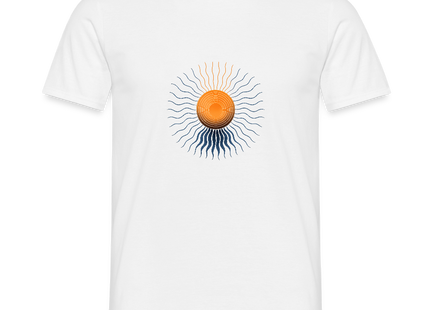 Solar Core Flow – Energie in Struktur gebannt - Männer T-Shirt - Weiß