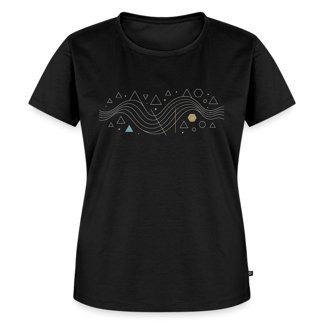 Geometric Wave – Mathematik in fließender Perfektion - Frauen T-Shirt - Schwarz