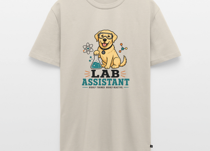 Lab Assistant T-Shirt für Männer – Lustiges Labrador Chemie Shirt - Beige