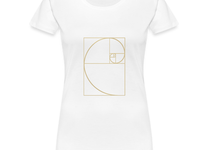 Golden Ratio / Goldener Schnitt - Frauen Premium T-Shirt - Weiß