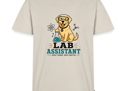Lab Assistant T-Shirt für Männer – Lustiges Labrador Chemie Shirt - Beige