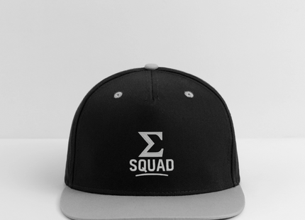 ∑-Squad - Kontrast Snapback Cap - Schwarz/Grau