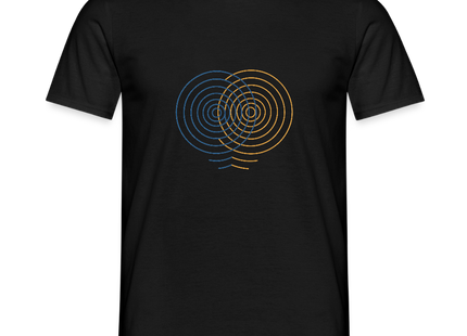 Concentric Interference – Wellen im Gleichklang - Männer T-Shirt - Schwarz