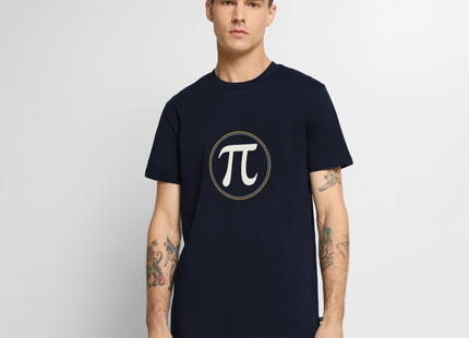 π in Circle – Die Eleganz der Konstanten - Männer T-Shirt - Navy