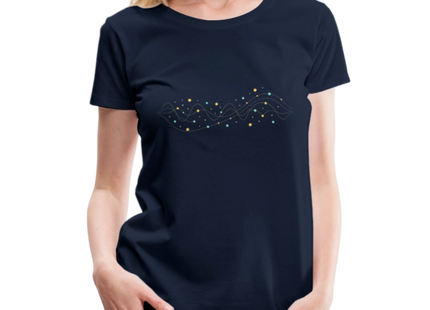 Photon Stream – Die Eleganz des Lichts in Bewegung - Frauen Premium T-Shirt - Navy