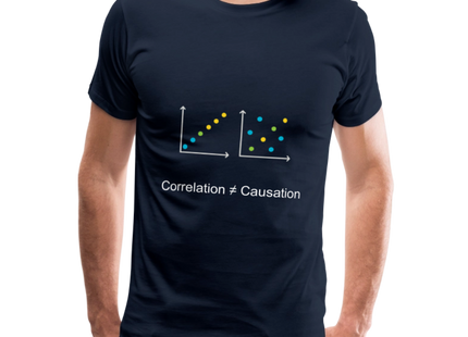 Correlation ≠ Causation - Männer Premium T-Shirt - Navy