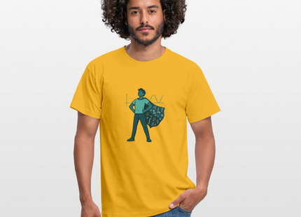 Mathe ist mein Superhelden-Modus - Männer T-Shirt - Gelb