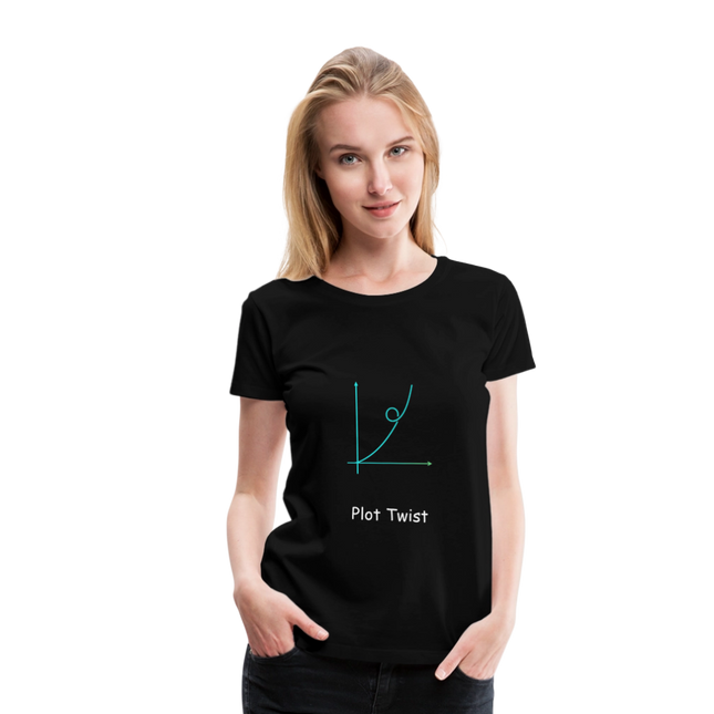 Plot Twist - Frauen Premium T-Shirt - Schwarz