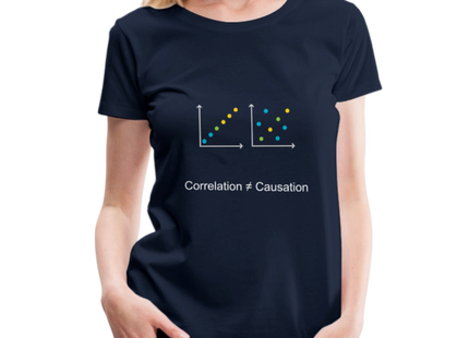 Correlation ≠ Causation - Frauen Premium T-Shirt - Navy