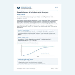 Populationen: Wachstum und Grenzen – kostenloses Biologie-Arbeitsblatt mit Lösungen (PDF)