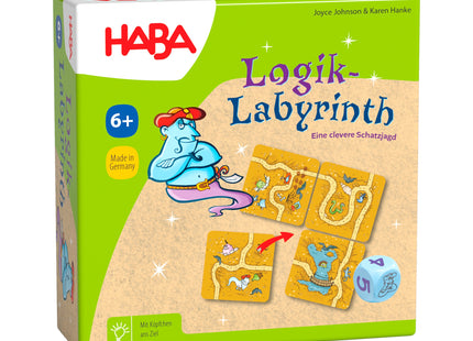 HABA Logik-Labyrinth – Wege legen und Schätze finden – Originalverpackung des Legespiels ab sechs Jahren