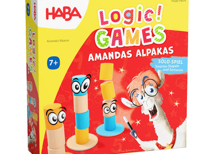 HABA Logic! GAMES – Amandas Alpakas – Originalverpackung des Sortierspiels ab sieben Jahren