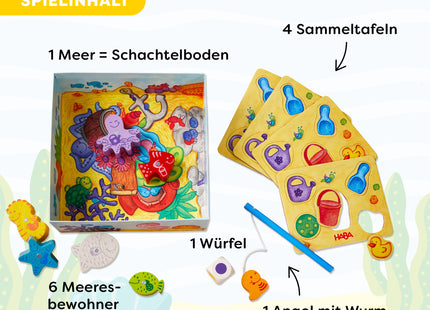 HABA Meine ersten Spiele – Fische angeln – Spielinhalt mit Magnetangel und Meeresbewohnern