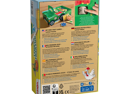 HABA Meine ersten Spiele – Lennys Traktor – Verpackungsrückseite mit Spielbeschreibung