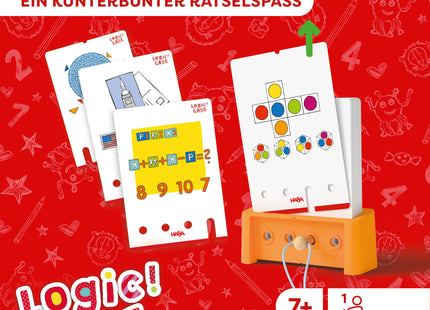 HABA Logic! CASE Starter Set 7+ – Solo-Challenge – Rätselbeispiele und Selbstkontrolle mit der Rätselbox