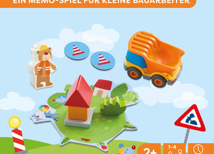 HABA Meine ersten Spiele – Baustelle – Spielaufbau mit Muldenkipper und Haus