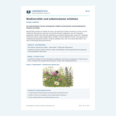 Biodiversität und Lebensräume schützen – kostenloses Biologie-Arbeitsblatt mit Lösungen (PDF)
