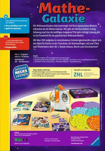 Mathe-Galaxie – Rechenspiel bis 20 ab 6 Jahren – Rückseite mit Spielinformationen