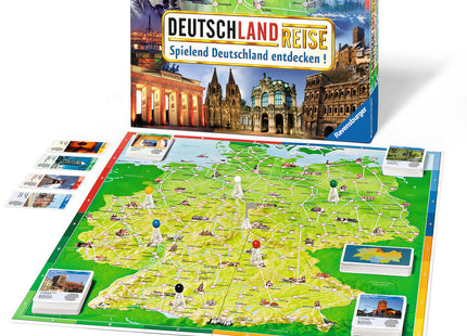 Ravensburger Deutschlandreise – Spielplan, Städtekarten und Spielfiguren