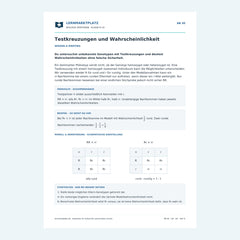 Testkreuzungen und Wahrscheinlichkeit – kostenloses Biologie-Arbeitsblatt mit Lösungen (PDF)
