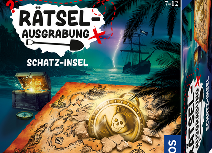 KOSMOS Rätsel-Ausgrabung Schatz-Insel ab 7 Jahren – Originalverpackung der Rätsel-Ausgrabung Schatz-Insel