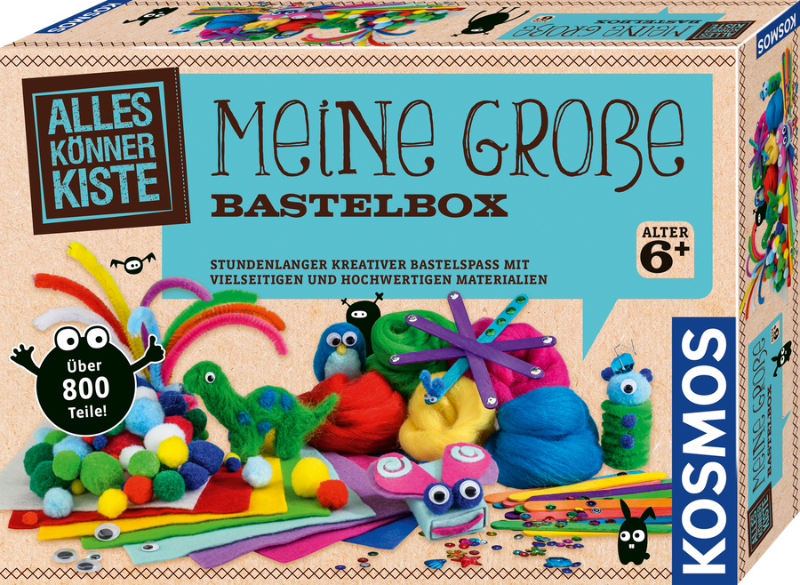 KOSMOS Meine große Bastelbox – Filzen und kreativ gestalten – Originalverpackung der AllesKönnerKiste ab 6 Jahren