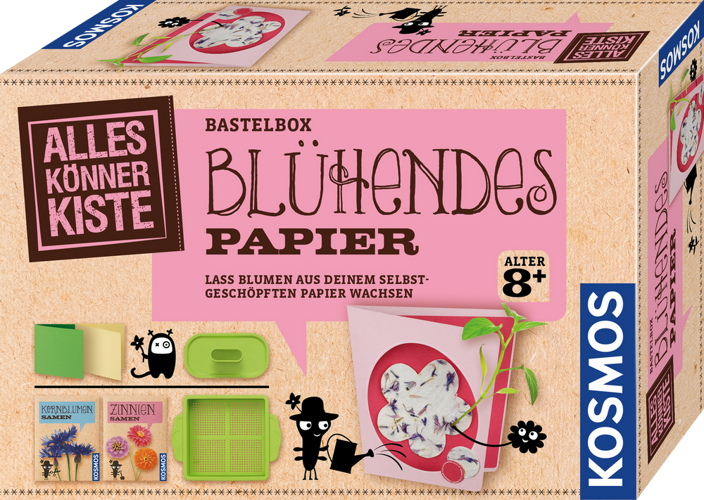 KOSMOS Blühendes Papier – Papier schöpfen mit Blumensamen – Originalverpackung der AllesKönnerKiste Blühendes Papier